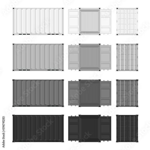Flat style cargo containers