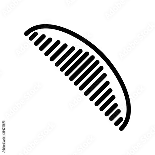 Hair comb icon. Symbol. Web icon with thin stripes and outline. Vector