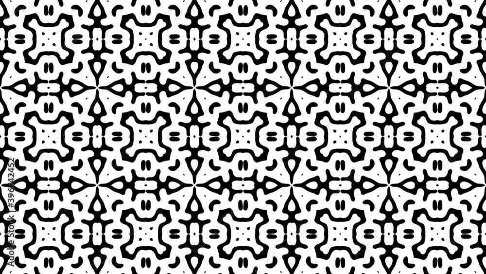 4K Abstract geometric pattern with an alpha channel. Black and white kaleidoscopic motion design. 4K Abstract geometric pattern with an alpha channel. Black and white kaleidoscopic motion design.