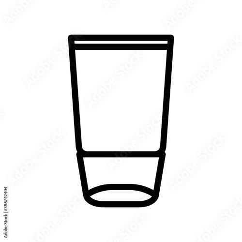 Beauty makeup care flat line icon. Cosmetic illustration. Thin sign for Editable Stroke makeup shop