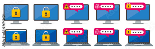 secure flat icon illustration vector 
