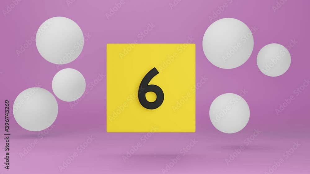 Vidéo Stock Special 3D Countdown animation From Ten To One ( 10 - 1 ...