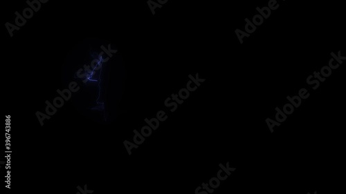 Electricity Effect Video In Black Background