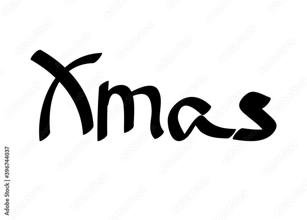 Fototapeta premium Xmas. Christmas calligraphy lettering design template, vector illustration