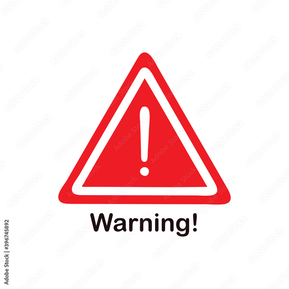 Exclamation mark vector text Warning Exclamation mark vector text Warning