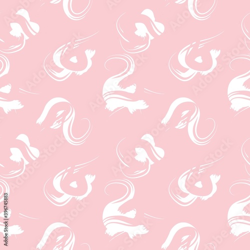 Pink Brush Strokes Seamless Pattern Background