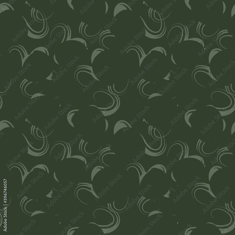 Green Brush Strokes Seamless Pattern Background
