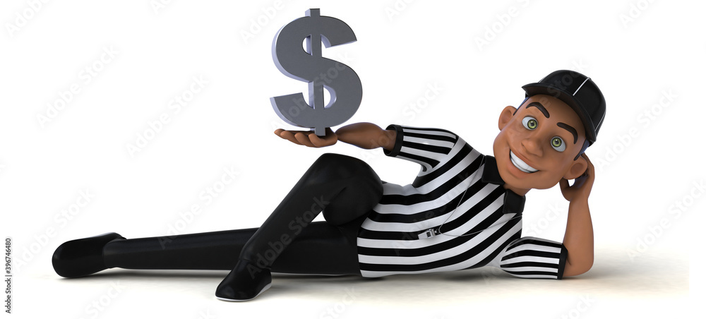Fun 3D Illustration of an american Referee Fun 3D Illustration of an american Referee