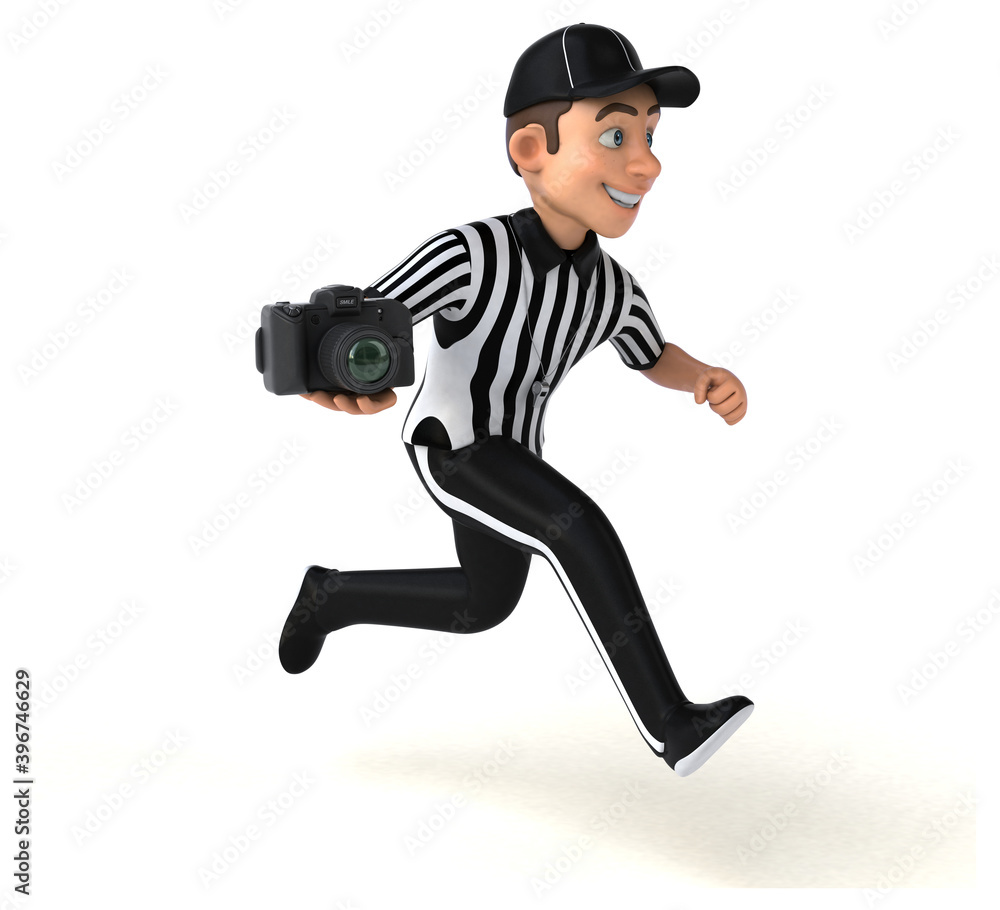 Fun 3D Illustration of an american Referee Fun 3D Illustration of an american Referee