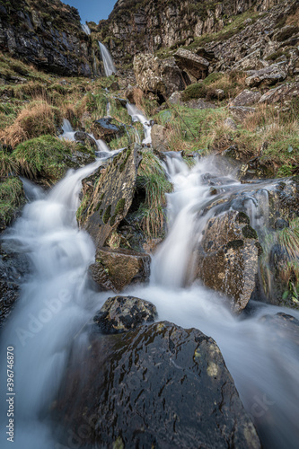 A waterfall in the mountains of the south Wales Valley's. 