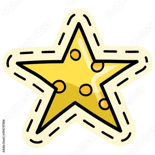 Morning star image icon kawaii. doodle icon image