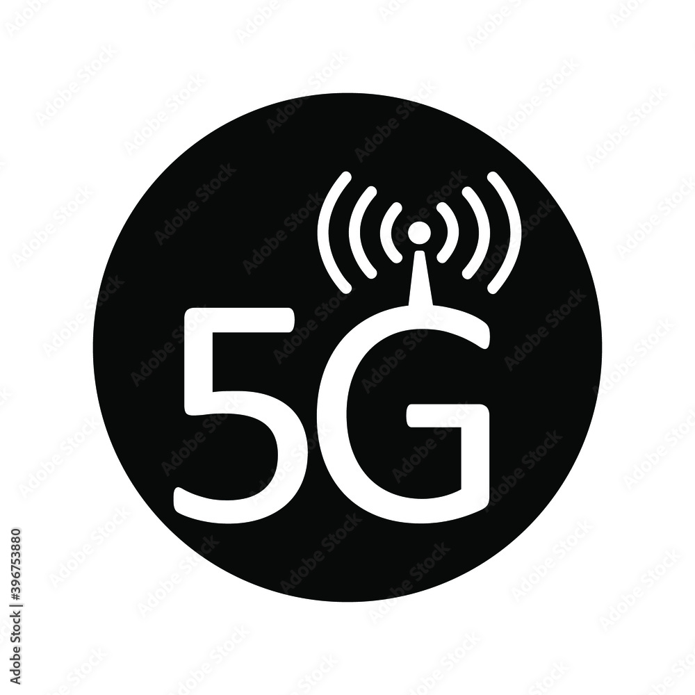 Vector technology icon network sign 5G. Illustration mobile internet 5g sign in flat style. Eps 10 vector illustration. Vector technology icon network sign 5G. Illustration mobile internet 5g sign in flat style. Eps 10 vector illustration.