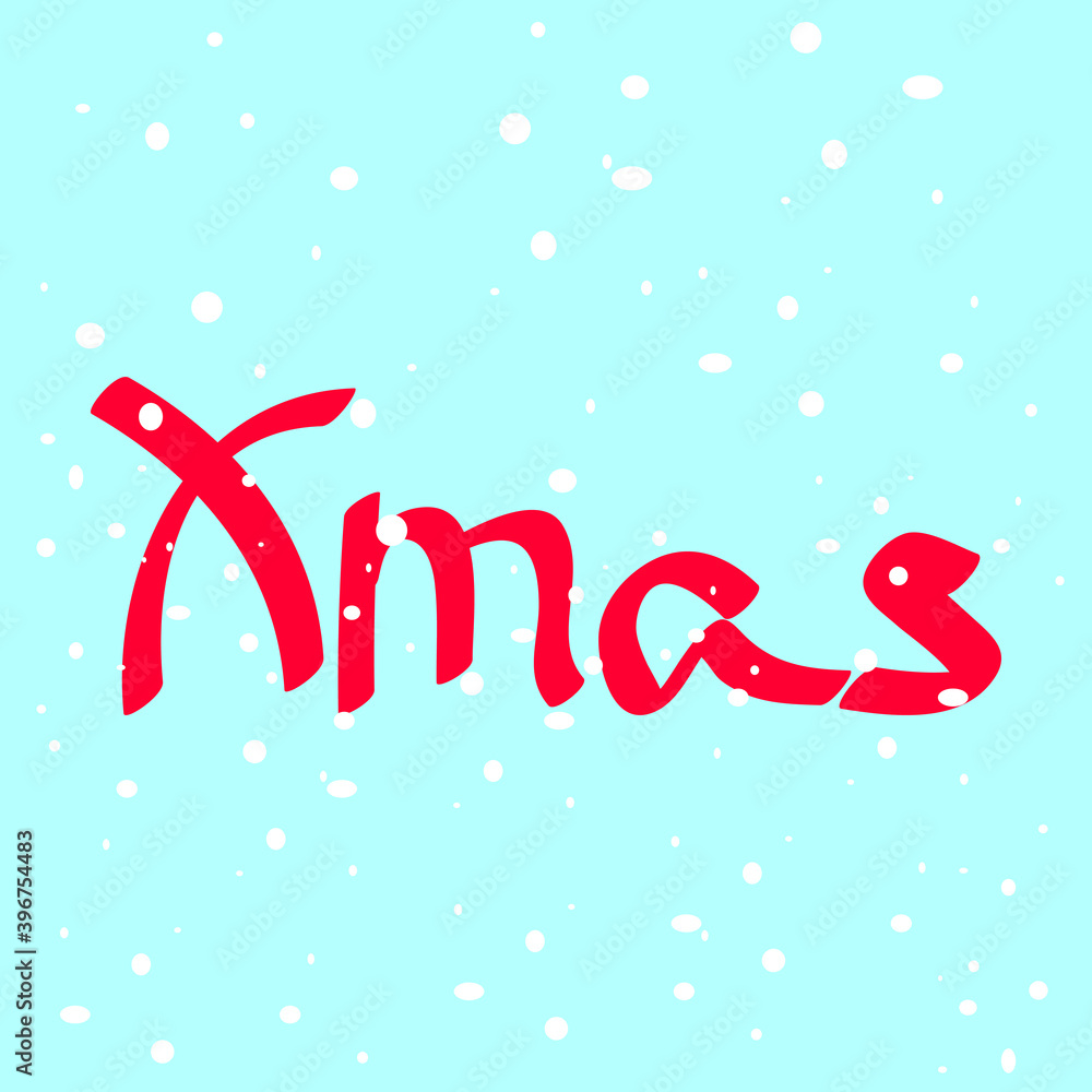 Xmas. Christmas calligraphy lettering design template, vector illustration Xmas. Christmas calligraphy lettering design template, vector illustration
