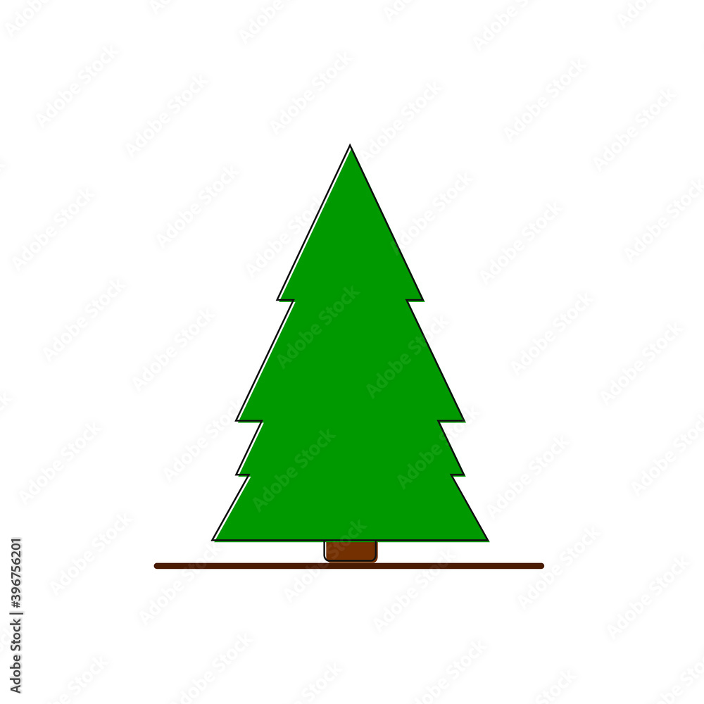 Christmas tree icon, isolated Xmas fir symbol, graphic design template, vector illustration Christmas tree icon, isolated Xmas fir symbol, graphic design template, vector illustration