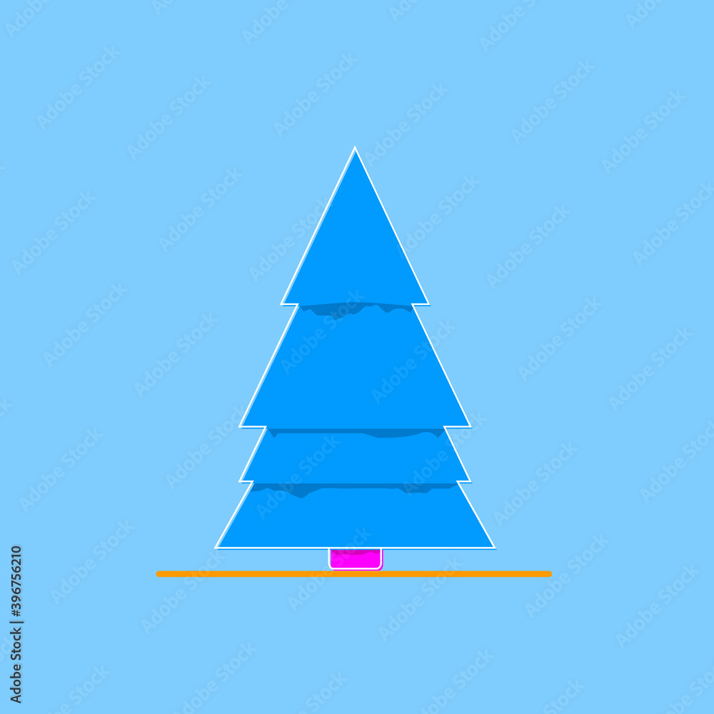 Christmas tree icon, isolated Xmas fir symbol, graphic design template, vector illustration Christmas tree icon, isolated Xmas fir symbol, graphic design template, vector illustration