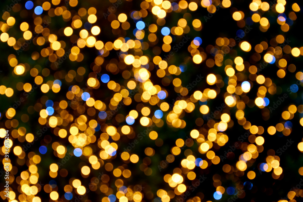 blurred out of focus christmas lights for background