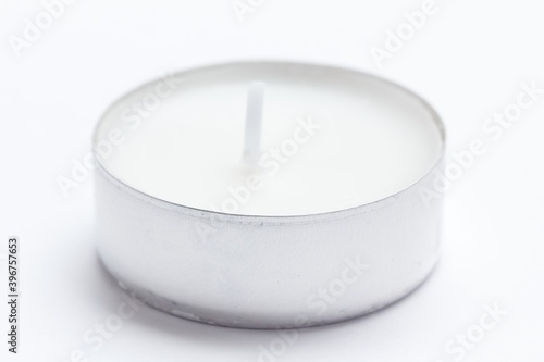 Candle does not burn concept closeup party romantic.