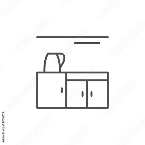 Kitchen or canteen line outline icon