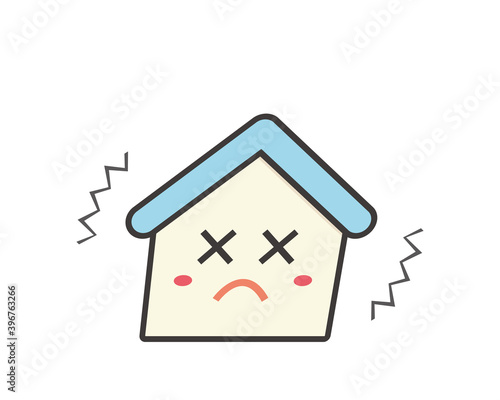 Vector illustration of a house character. House . Home insurance