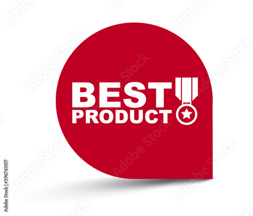 red vector illustration banner best product