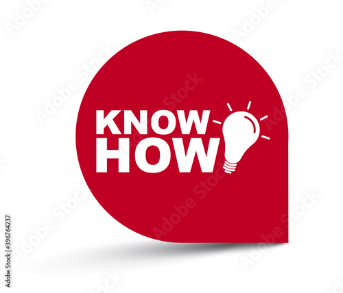 red vector illustration banner know how
