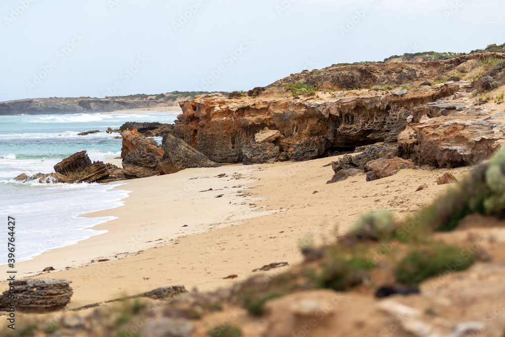 The iconic surfing beach at Stony Point located in Robe South Australia on November 11th 2020