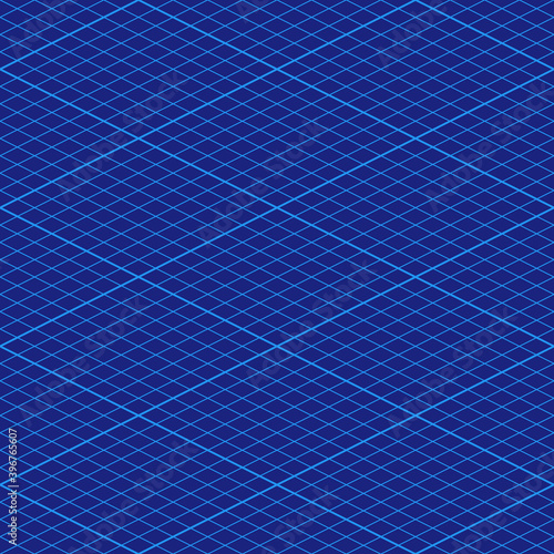 Isometric grid paper. Seamless pattern. Square grid background. Vector illustration