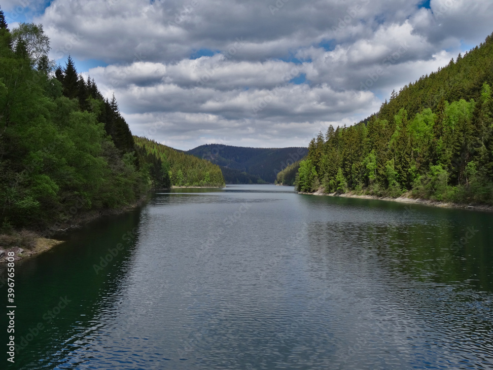 Fototapeta premium Stausee, Deutschland, Thüringen