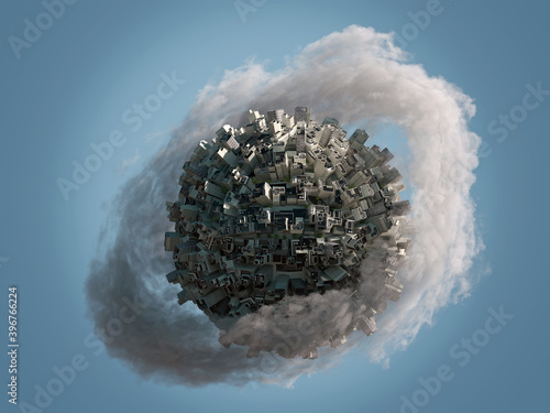 Fotografie big city on a small planet