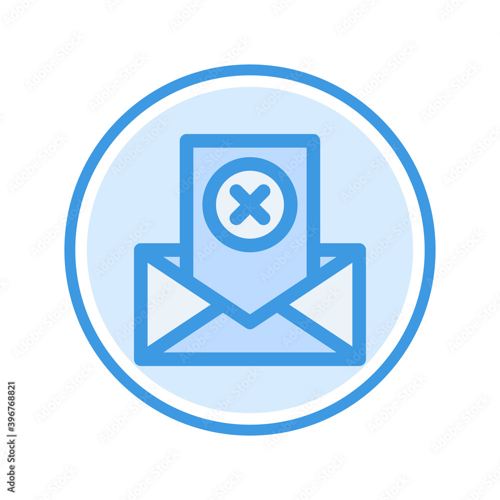 delete email icon vector illustration. delete email icon blue color design. delete email icon vector illustration. delete email icon blue color design.