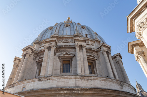 The Dome of Papal Basilica of Saint Peter in the Vatican, Rome