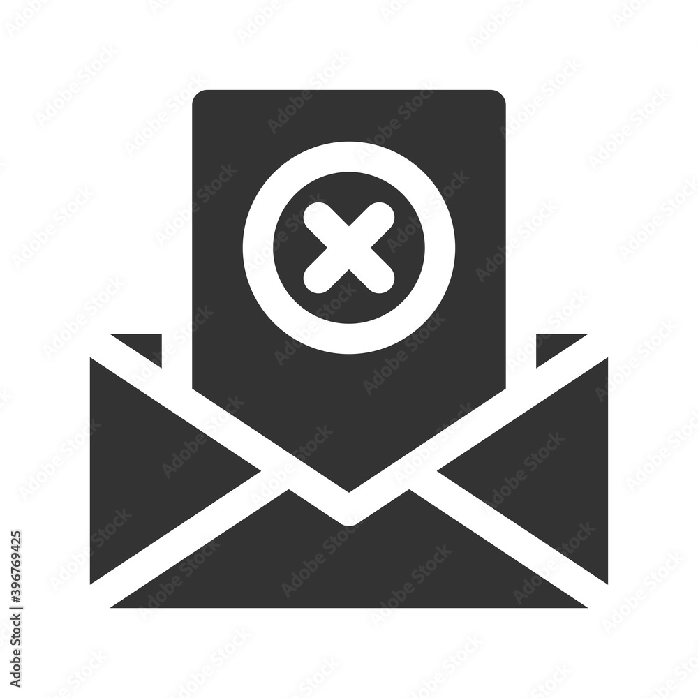 delete email icon vector illustration. delete email icon glyph design. delete email icon vector illustration. delete email icon glyph design.