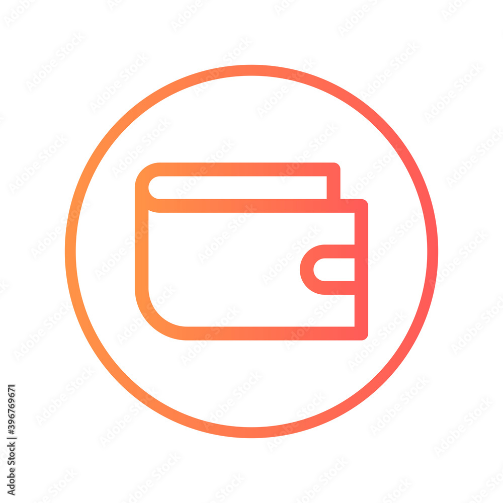 wallet icon vector illustration. wallet icon gradient design. wallet icon vector illustration. wallet icon gradient design.