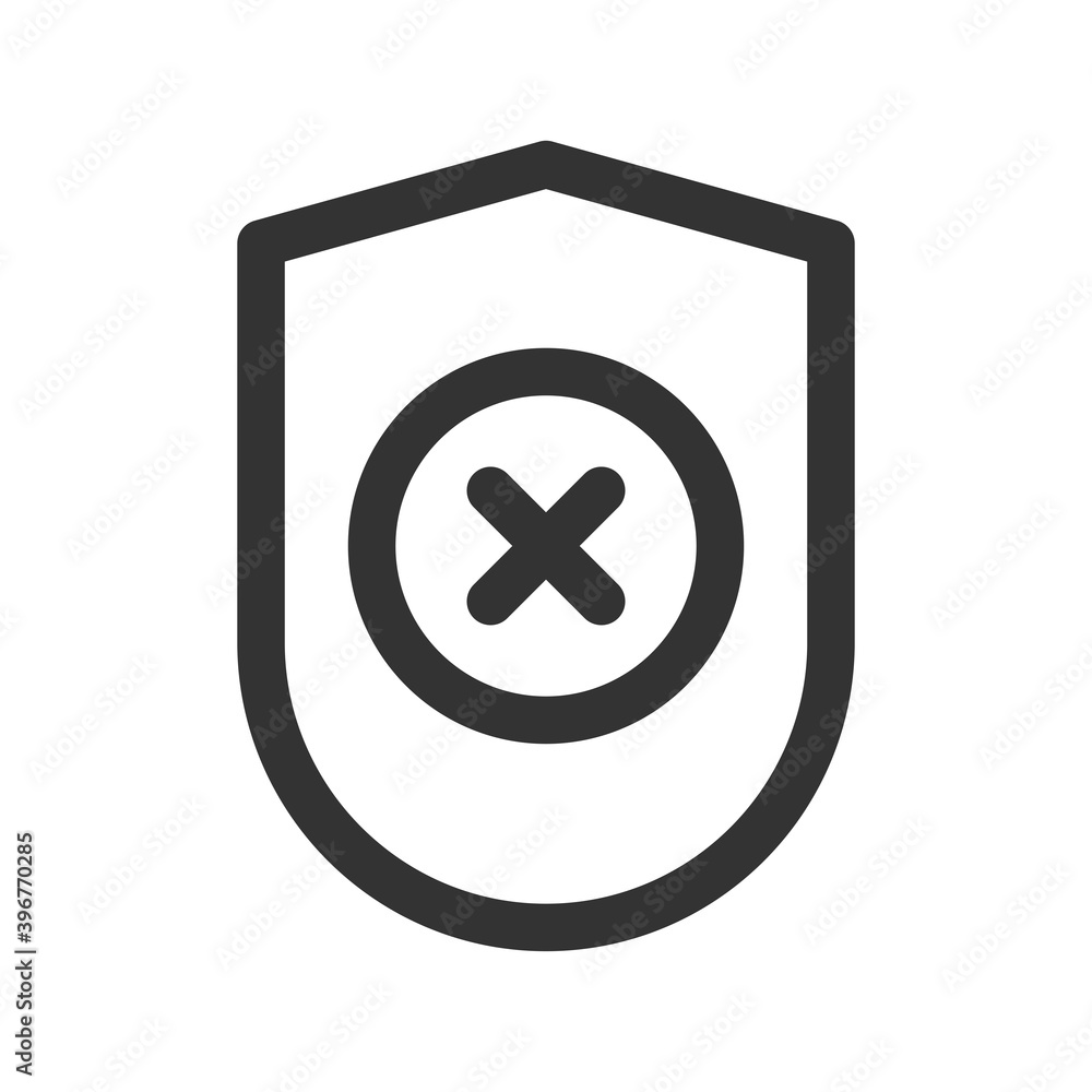 no protection icon vector illustration. no protection icon outline design. no protection icon vector illustration. no protection icon outline design.