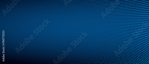 Vector abstract dark blue dotted background with dimensional perspective, technology and science theme, big data flow, geometric 3D design.