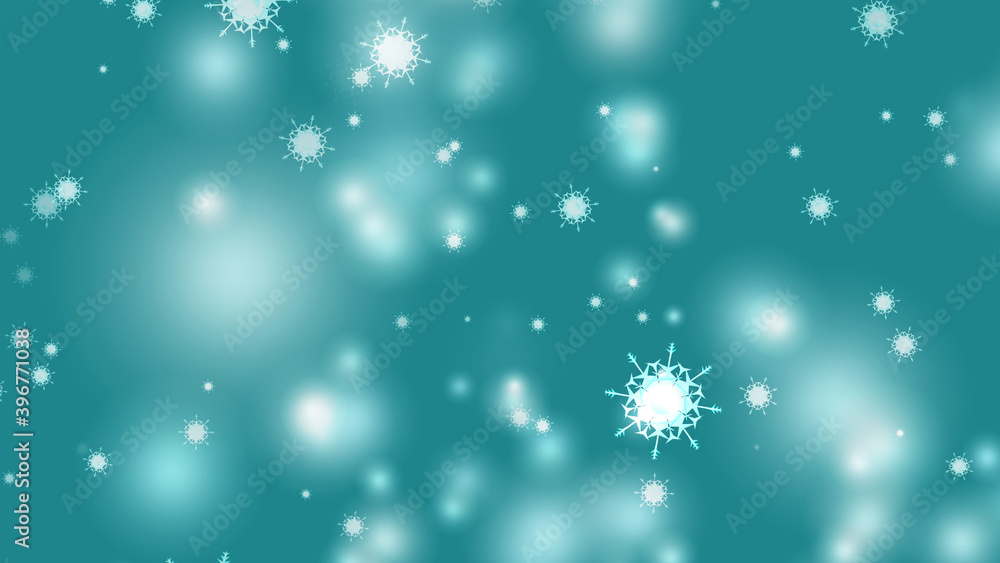snowflake six star eight branch short thorn wing falling heavy ice dust particles element for Christmas