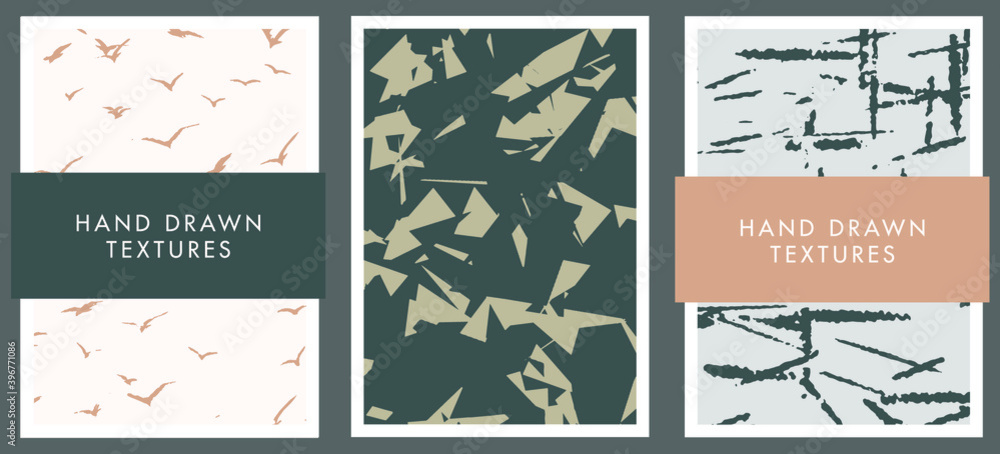 Set of abstract backgrounds and hand drawn textures. Vector illustration. Set of abstract backgrounds and hand drawn textures. Vector illustration.