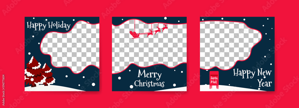 Social media post templates for digital marketing and sales promotion on christmas, black friday and new year. fashion advertising. Offer social media banners. vector photo frame mockup illustration Social media post templates for digital marketing and sales promotion on christmas, black friday and new year. fashion advertising. Offer social media banners. vector photo frame mockup illustration