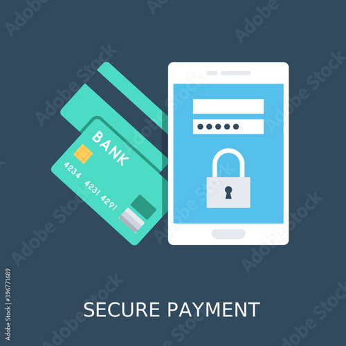 
Secure Payment Flat Vector Icon
