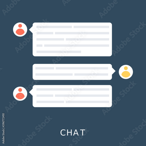 
Chat Flat Vector Icon

