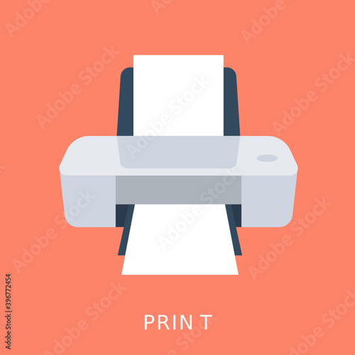 
Printer Flat Vector Icon

