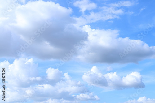 Fototapeta Naklejka Na Ścianę i Meble -  the clear blue sky with clouds after raining in the summer season