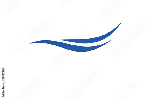 Free Download Blue flat logo design of wave - GFXLoad
