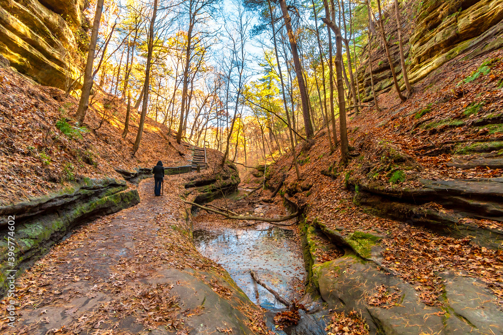 Starved Rock State Park view in Illinois of USA Starved Rock State Park view in Illinois of USA