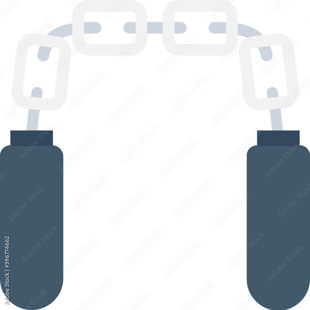 Obraz premium Jumping Rope Flat vector Icon