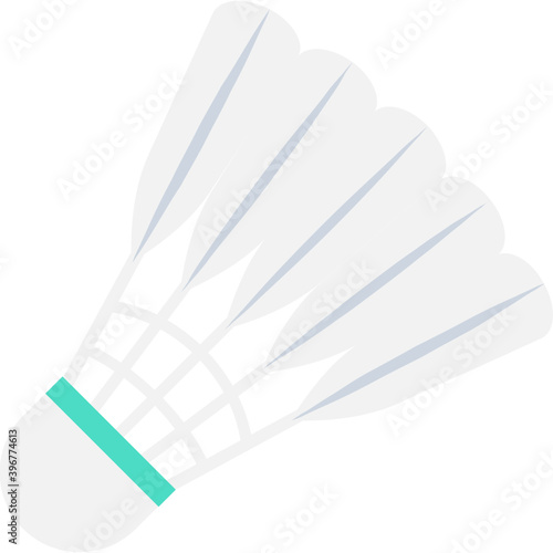 
Shuttlecock Flat vector Icon
