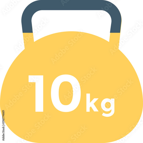 
Kettlebell Ball Flat vector Icon
