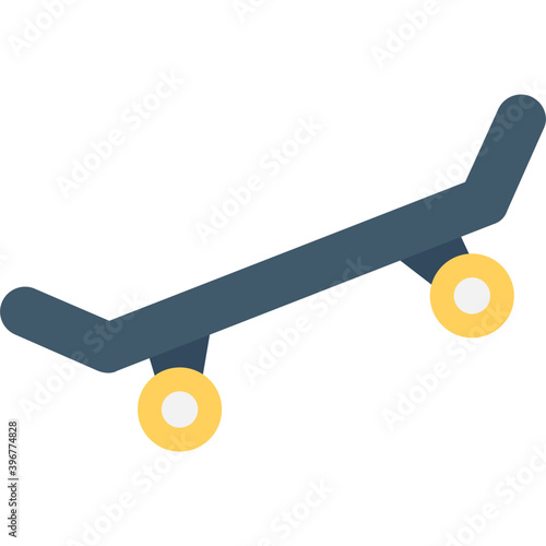 
Skateboard Flat vector Icon
