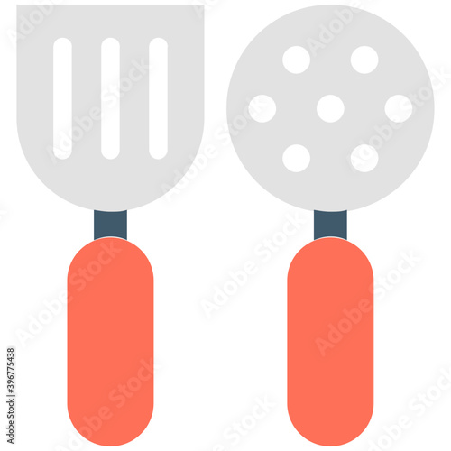 
Kitchen Utensils Flat vector Icon
