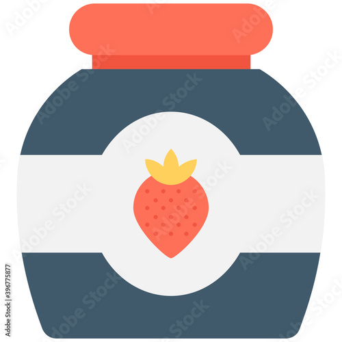 
Jam Jar Flat vector Icon

